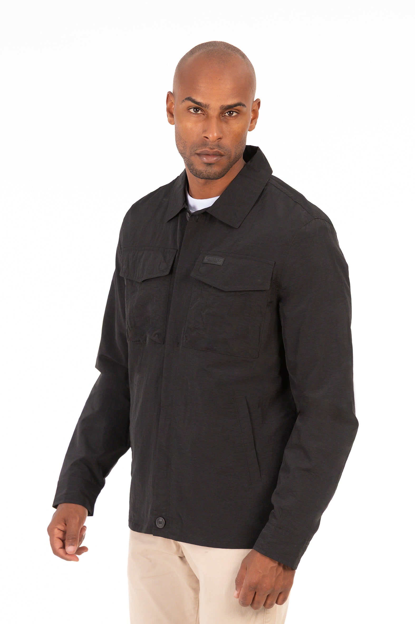 Chaqueta Overshirt Temper Negro-3