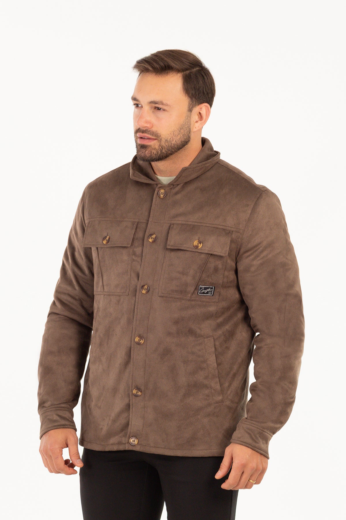 Chaqueta Overshirt Calm Cafe-3