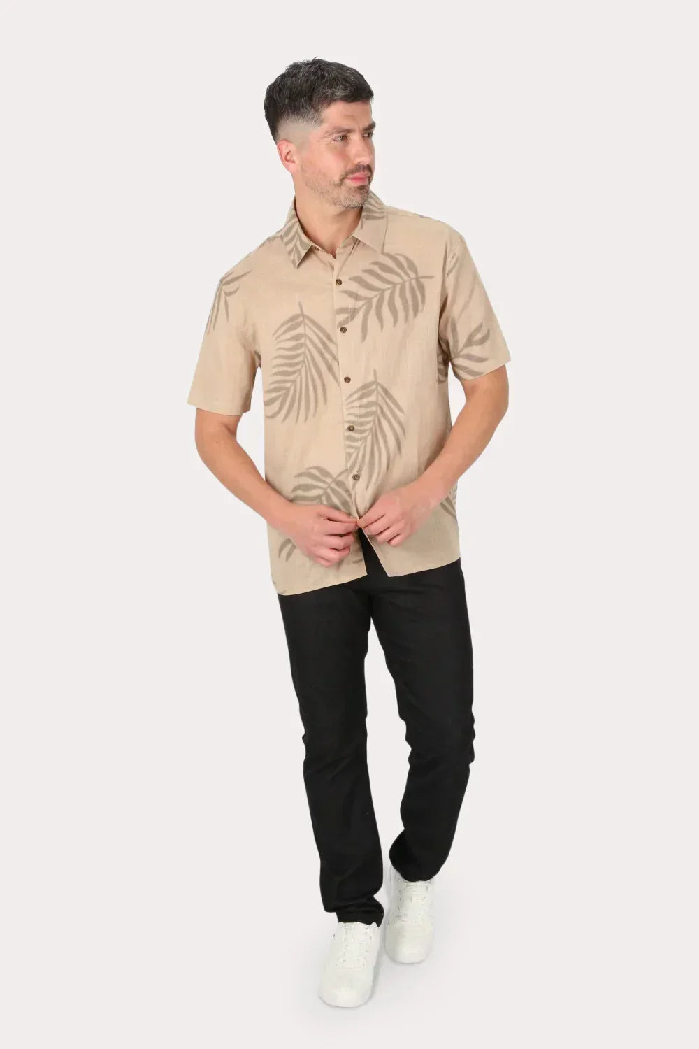 Camisa Mc Algodón Meio Cafe Gangster - Gangster