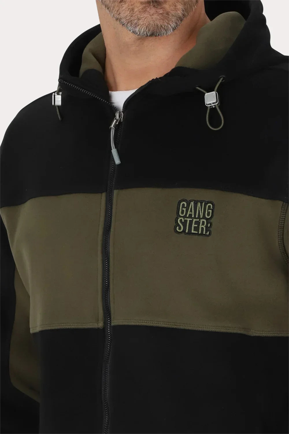 Poleron Full Zipper Polarix Negro Gangster - Gangster