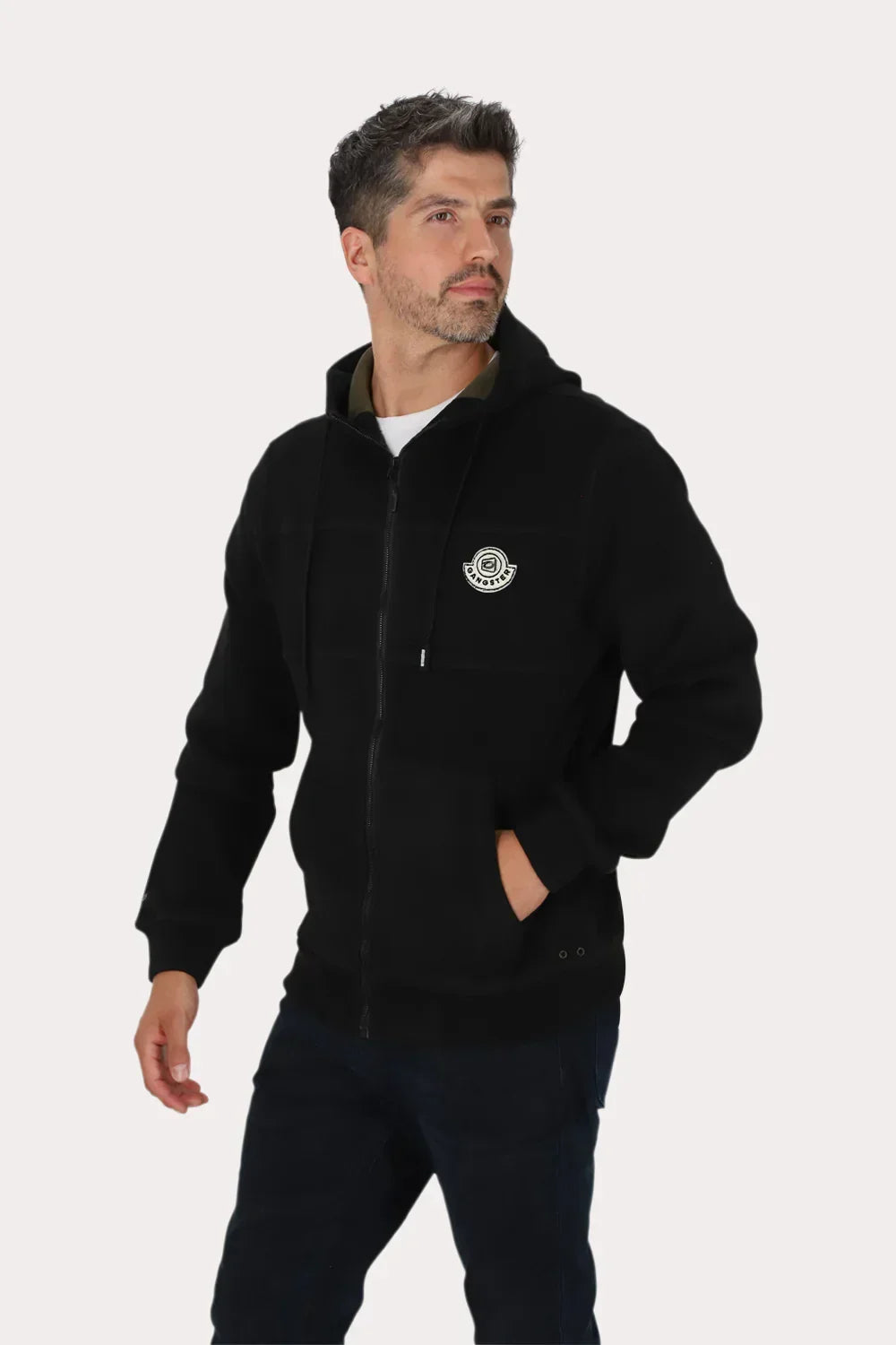 Poleron Full Zipper Nordvik Negro Gangster - Gangster