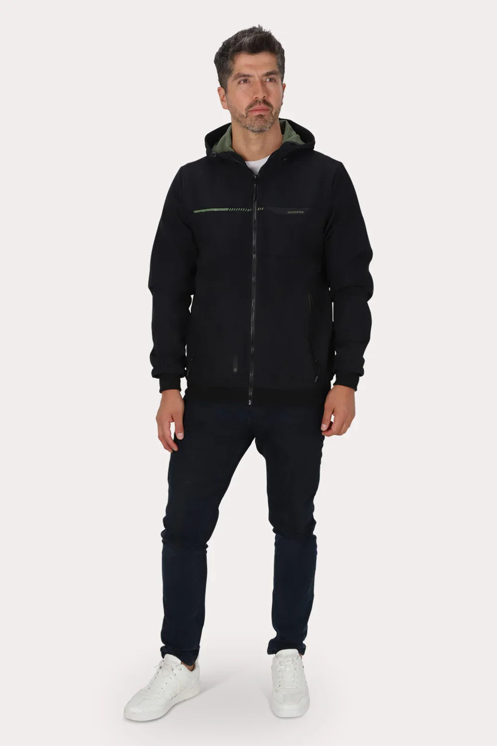 Chaqueta Full Zipper Windrax Negro Gangster-3