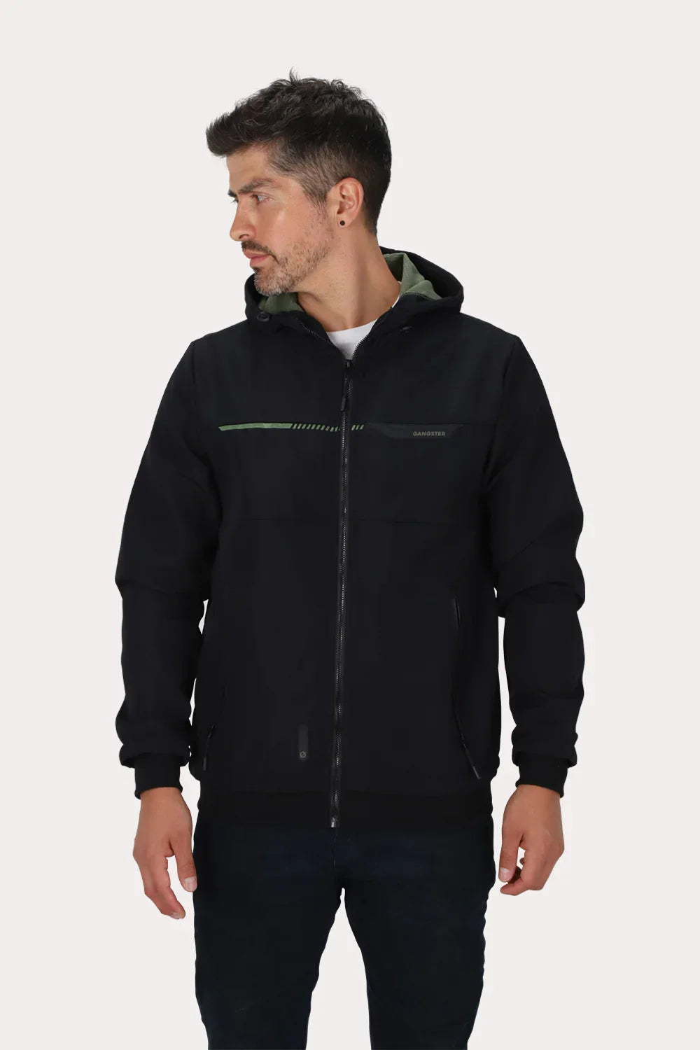 Chaqueta Full Zipper Windrax Negro Gangster-1