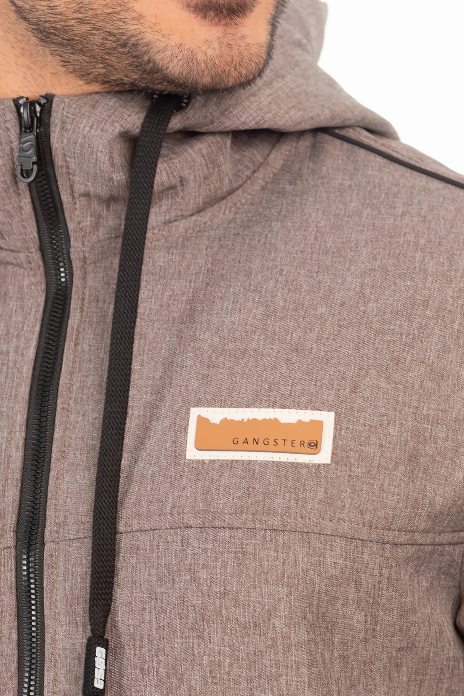 Chaqueta Full Zipper Crag Café Mezcla Gangster-4