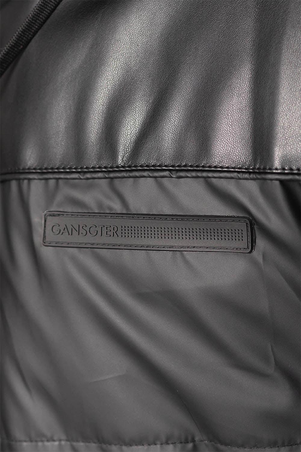 Chaqueta PU Bomber Negro Gangster - Gangster