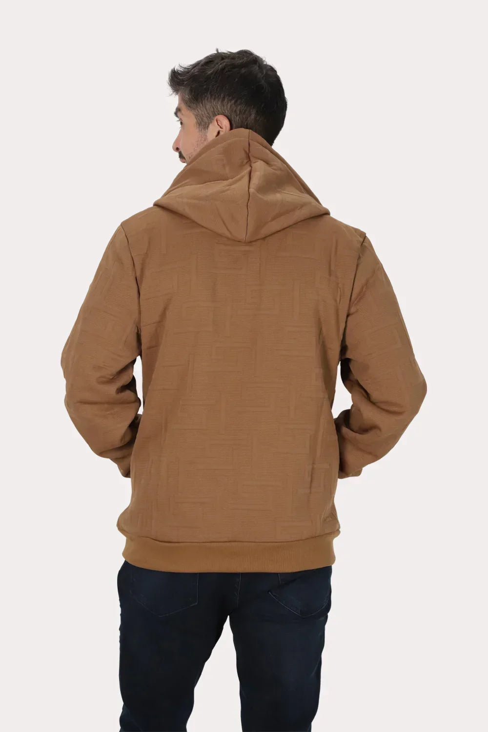 Poleron Full Zipper Jacquard Sherpa Astro Cafe Gangster-2