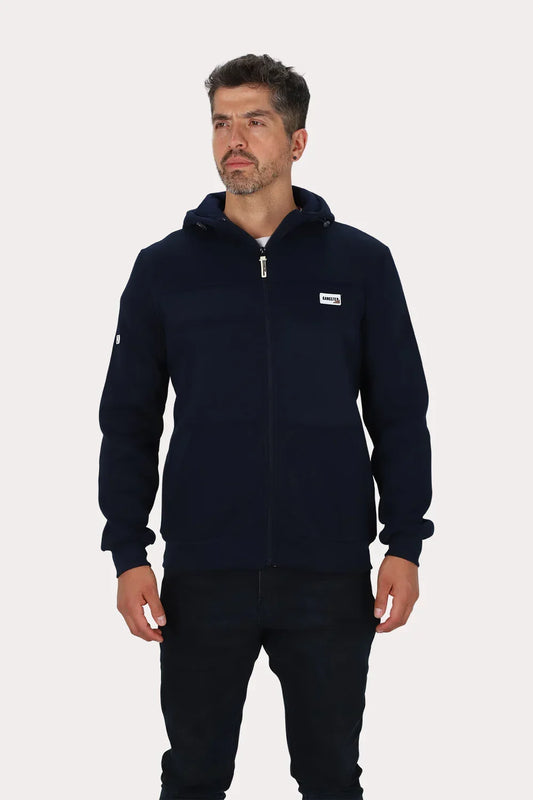 Poleron Full Zipper Fleece Streetline Azul Marino Gangster - Gangster