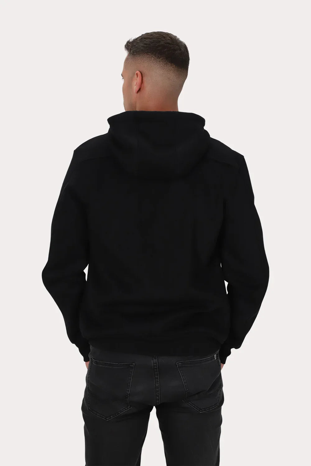 Poleron Full Zipper Fleece Block Negro Gangster - Gangster