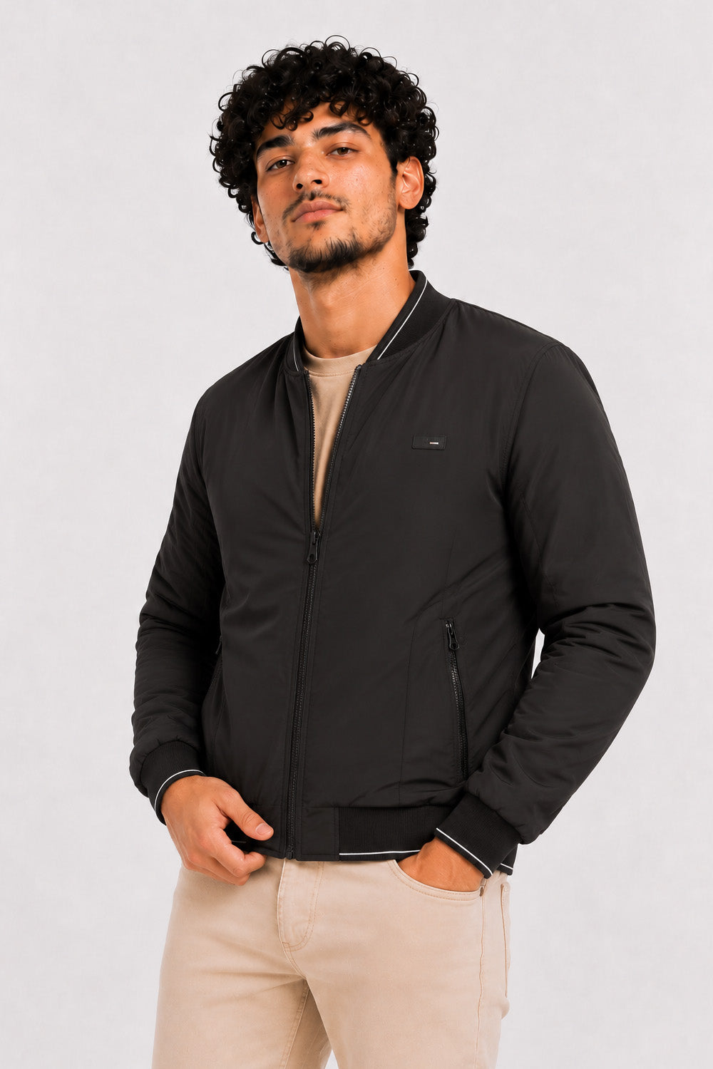 Chaqueta Bomber 2way Negro