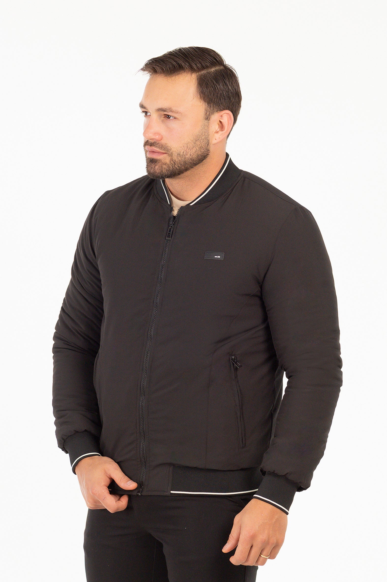 Chaqueta Bomber 2way Negro-6