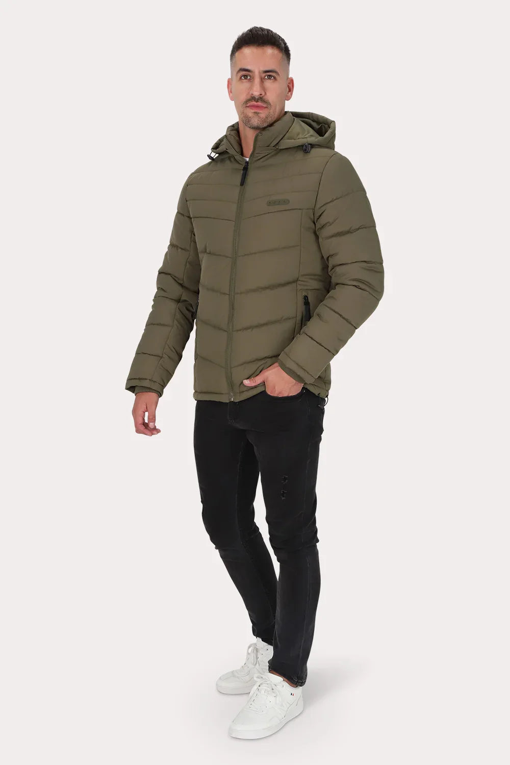 Parka Vetra Verde Oliva Oscuro Gangster-4