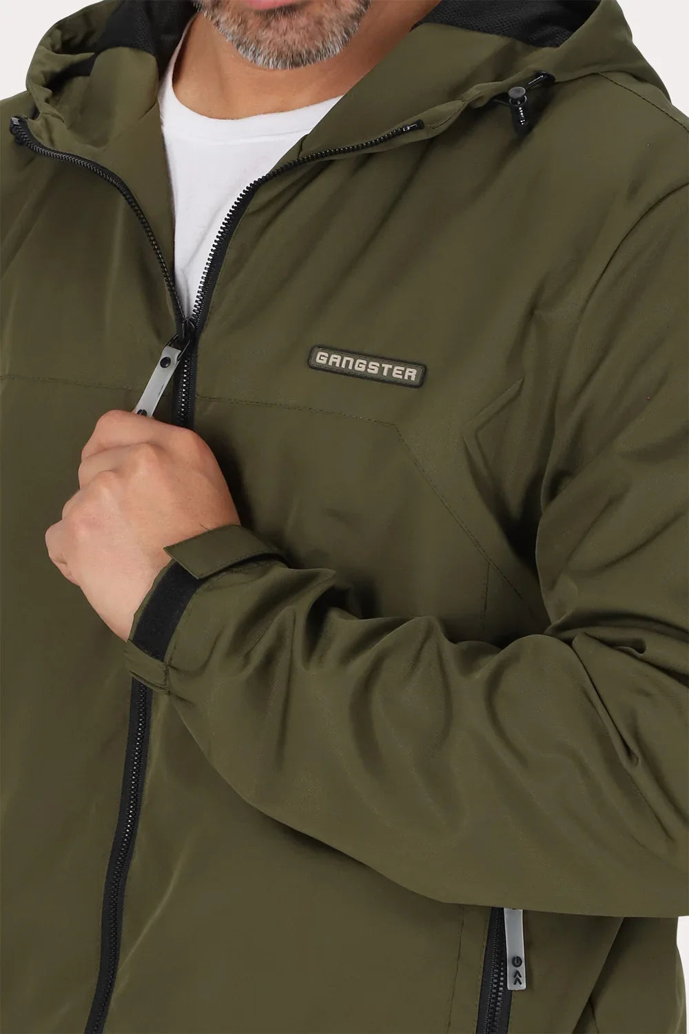 Cortaviento Chill Verde Oliva Oscuro Gangster - Gangster