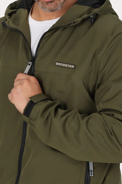 Cortaviento Chill Verde Oliva Oscuro Gangster - Gangster