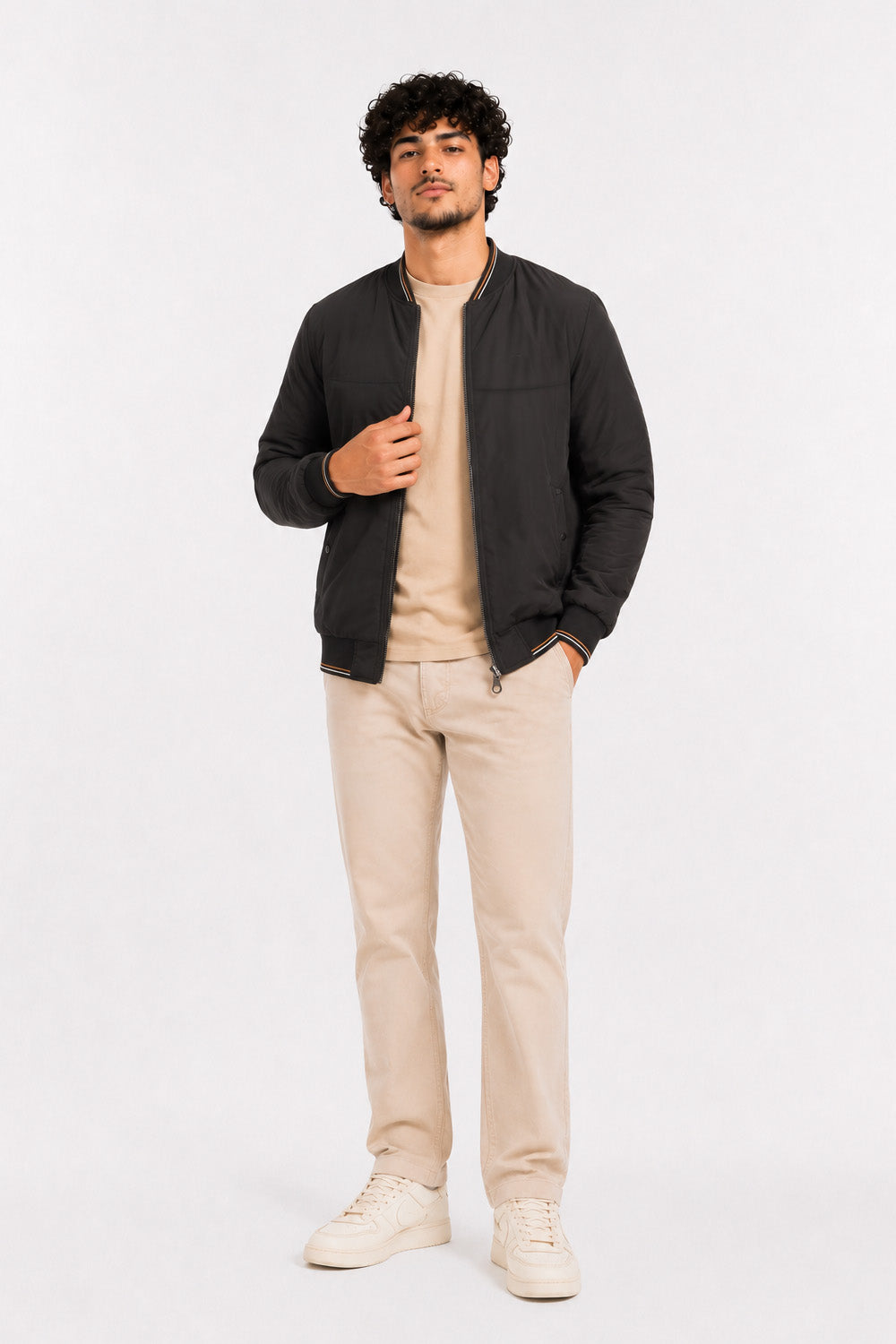 Chaqueta Bomber Neutral Negro-3
