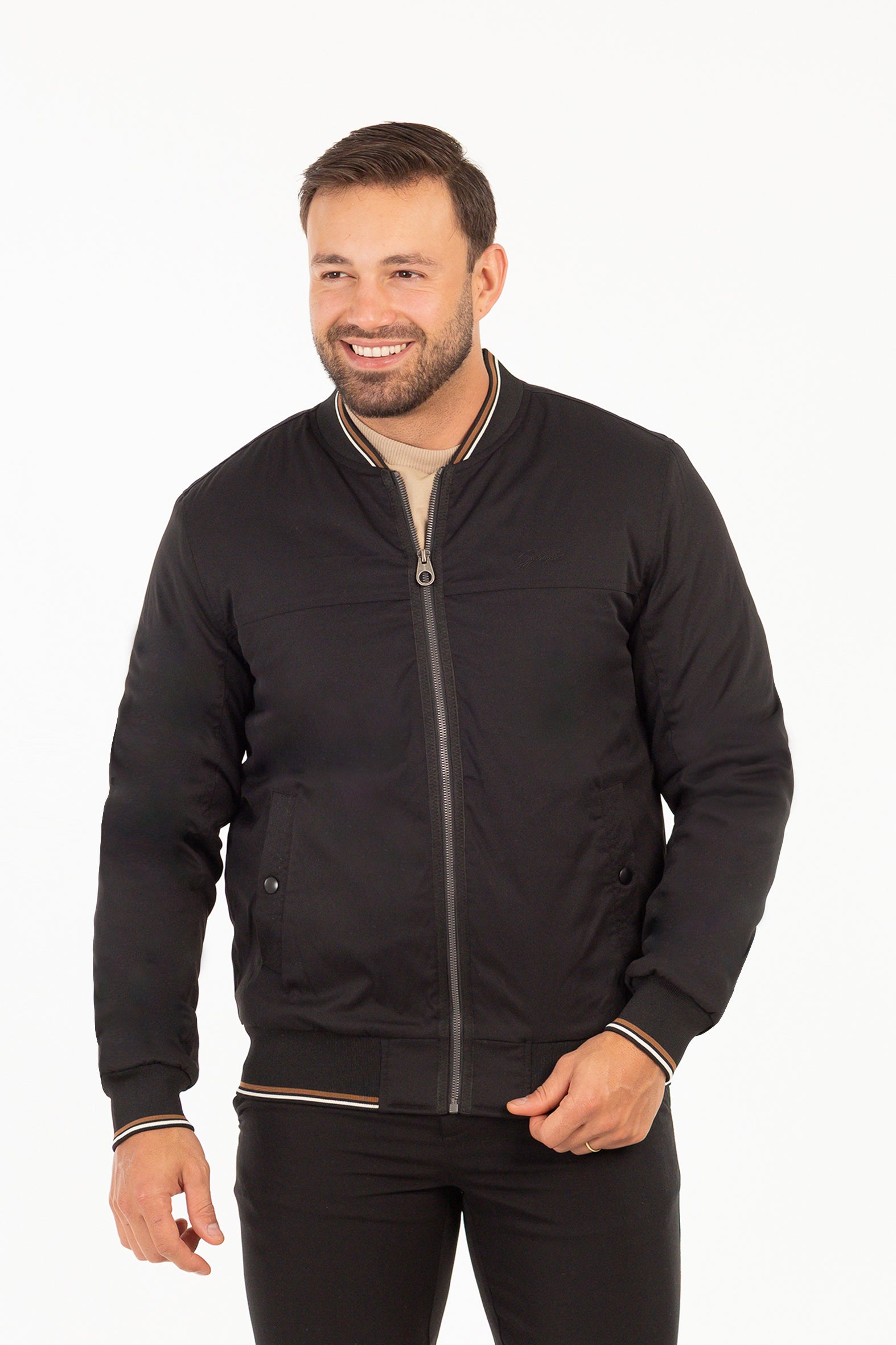 Chaqueta Bomber Neutral Negro-7