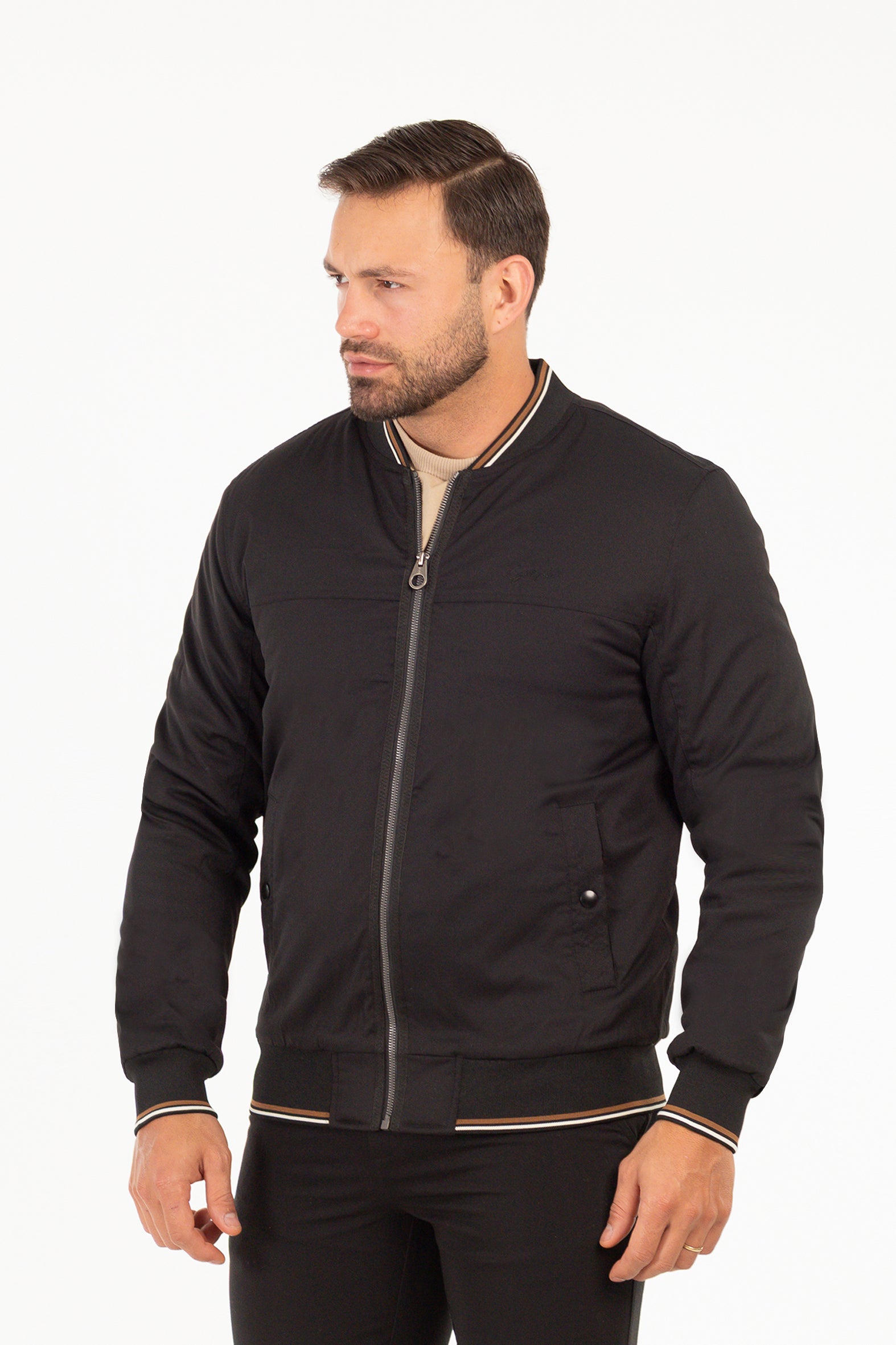 Chaqueta Bomber Neutral Negro-8