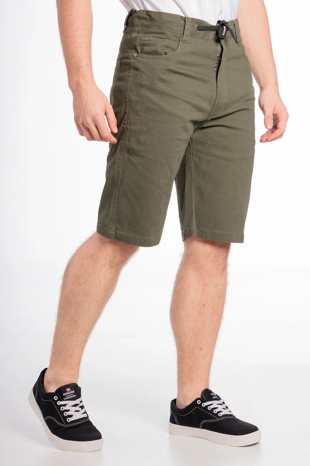Short Canvas Bermudas Knee Verde Gangster - Gangster