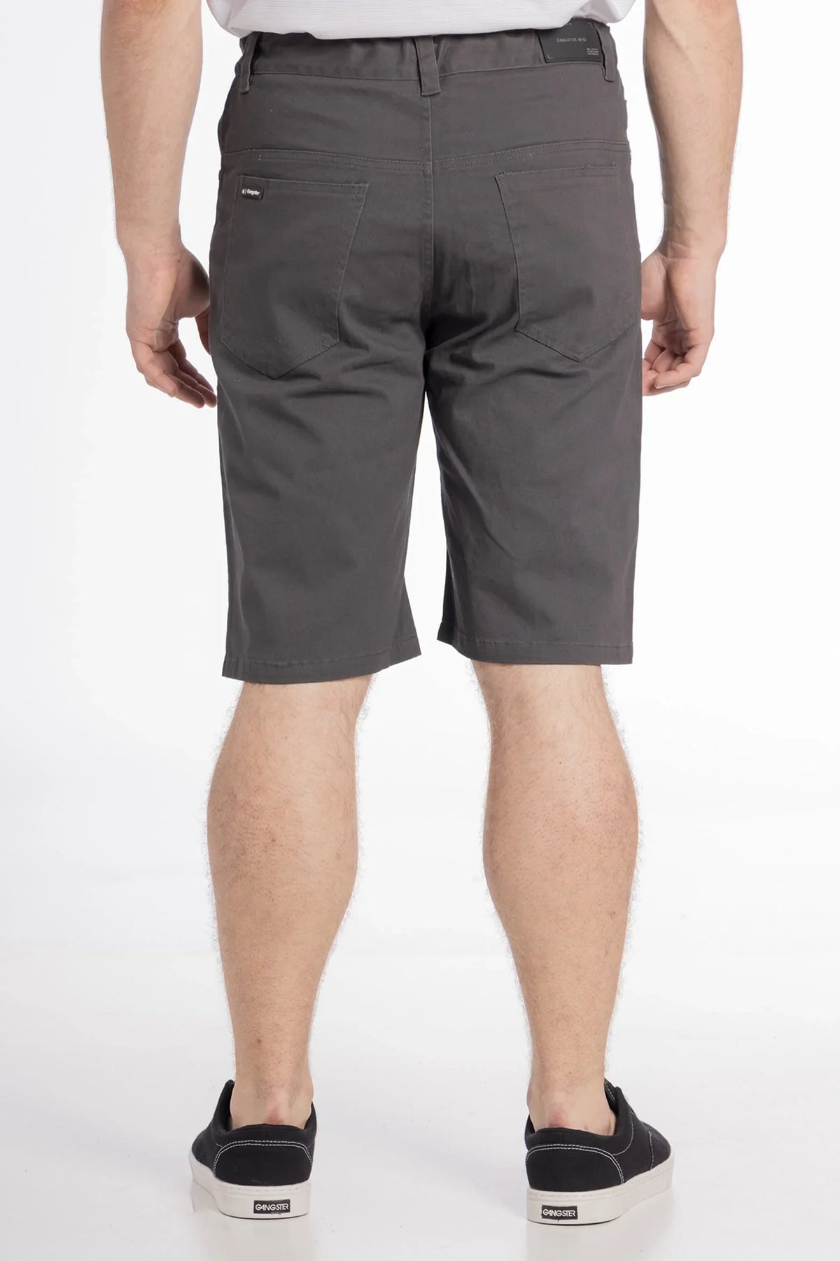 Short Canvas Bermudas Knee Gris Gangster - Gangster