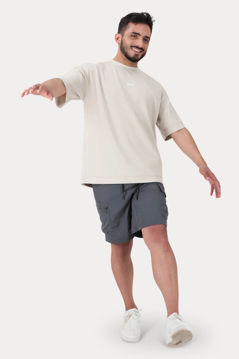 Short Nikel Cargo  Gris Overcore-4