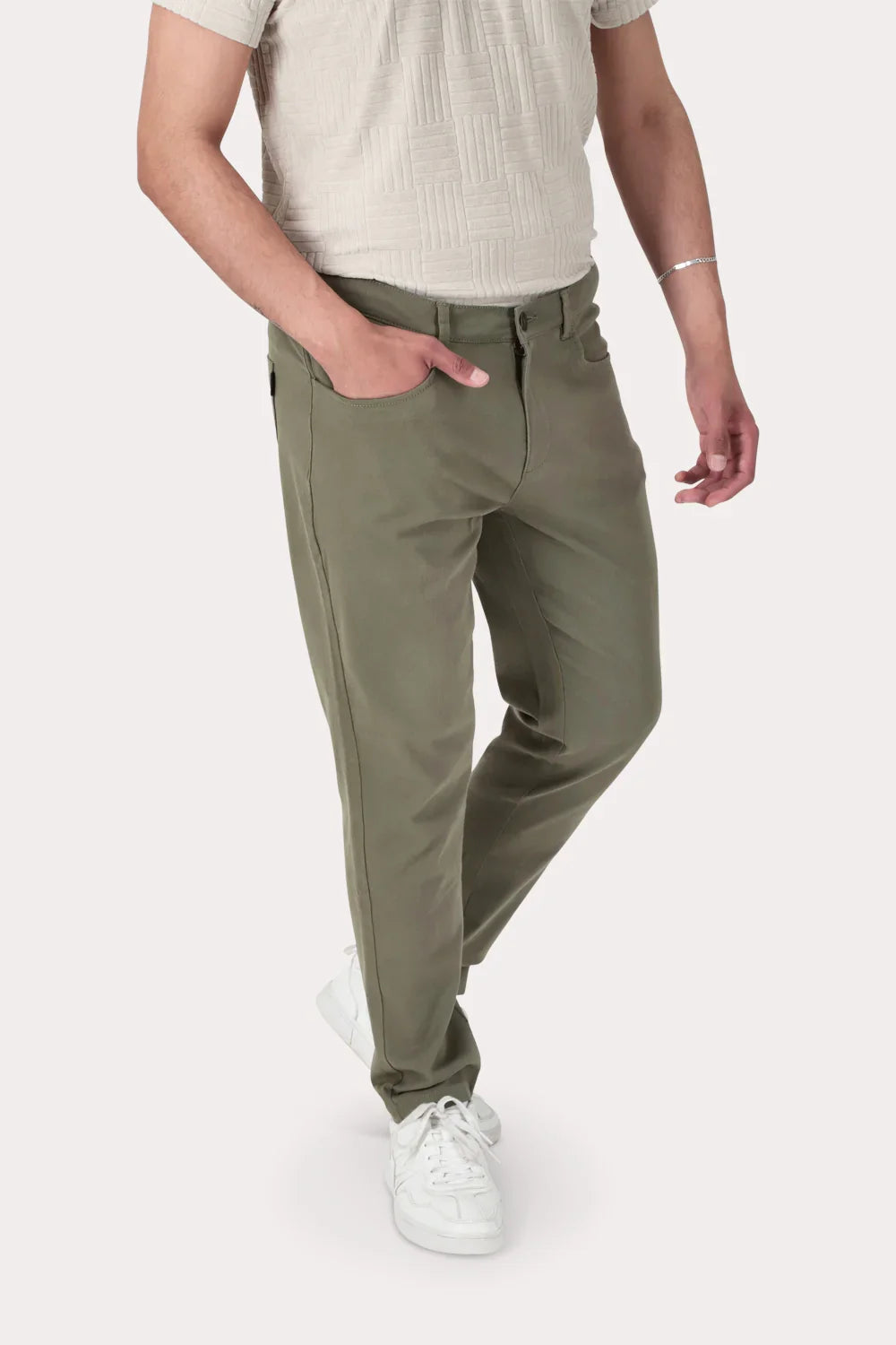 Plus Pantalon Canvas Liso Keele Verde Militar - Gangster