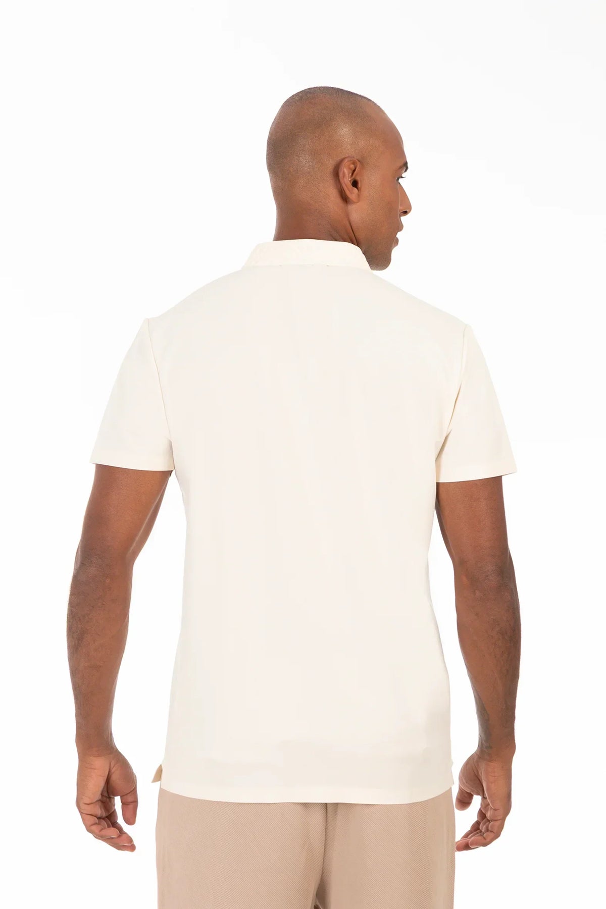 Polera Polo Poliamida Rockway Beige - Gangster