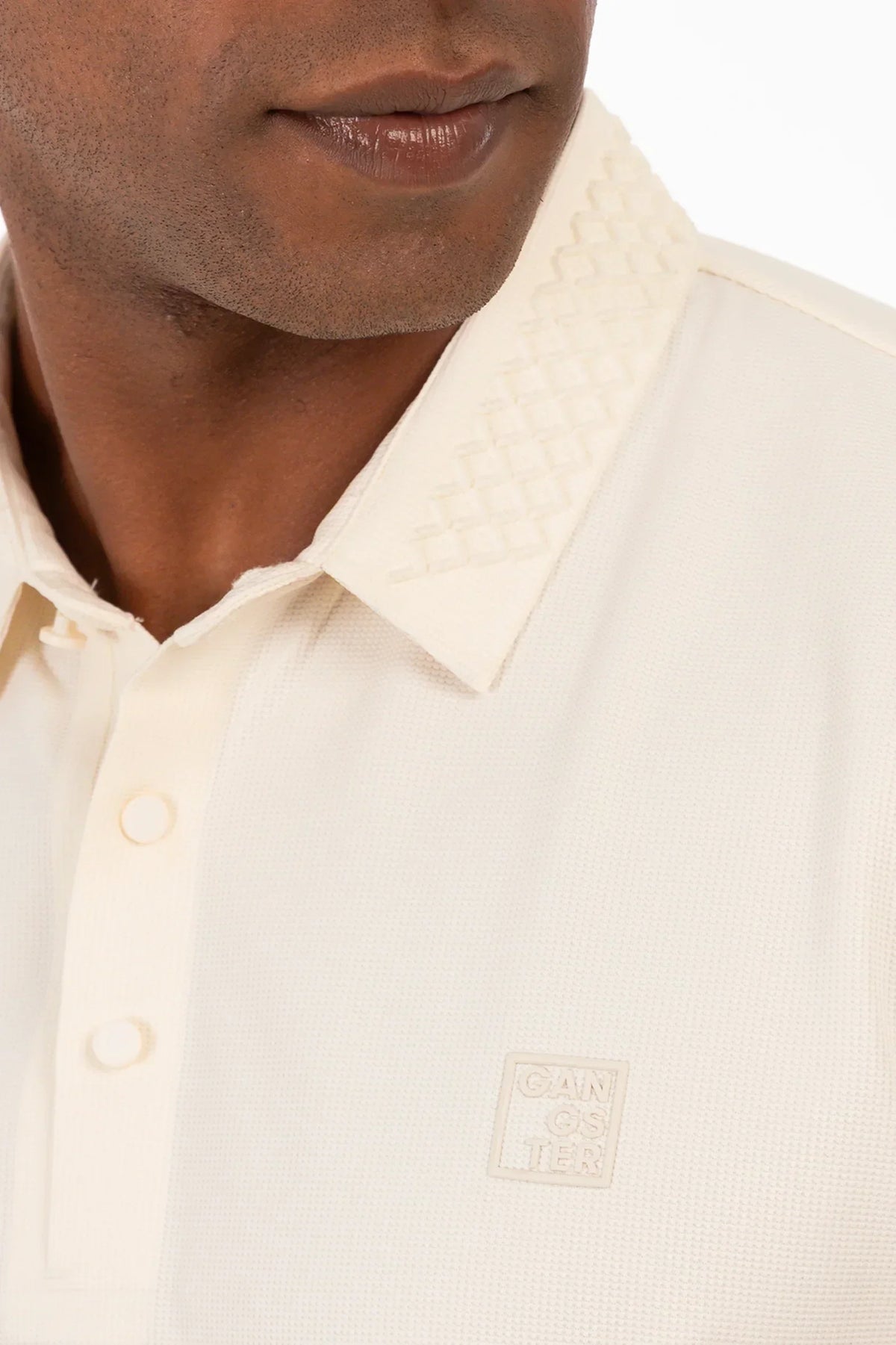 Polera Polo Poliamida Rockway Beige - Gangster