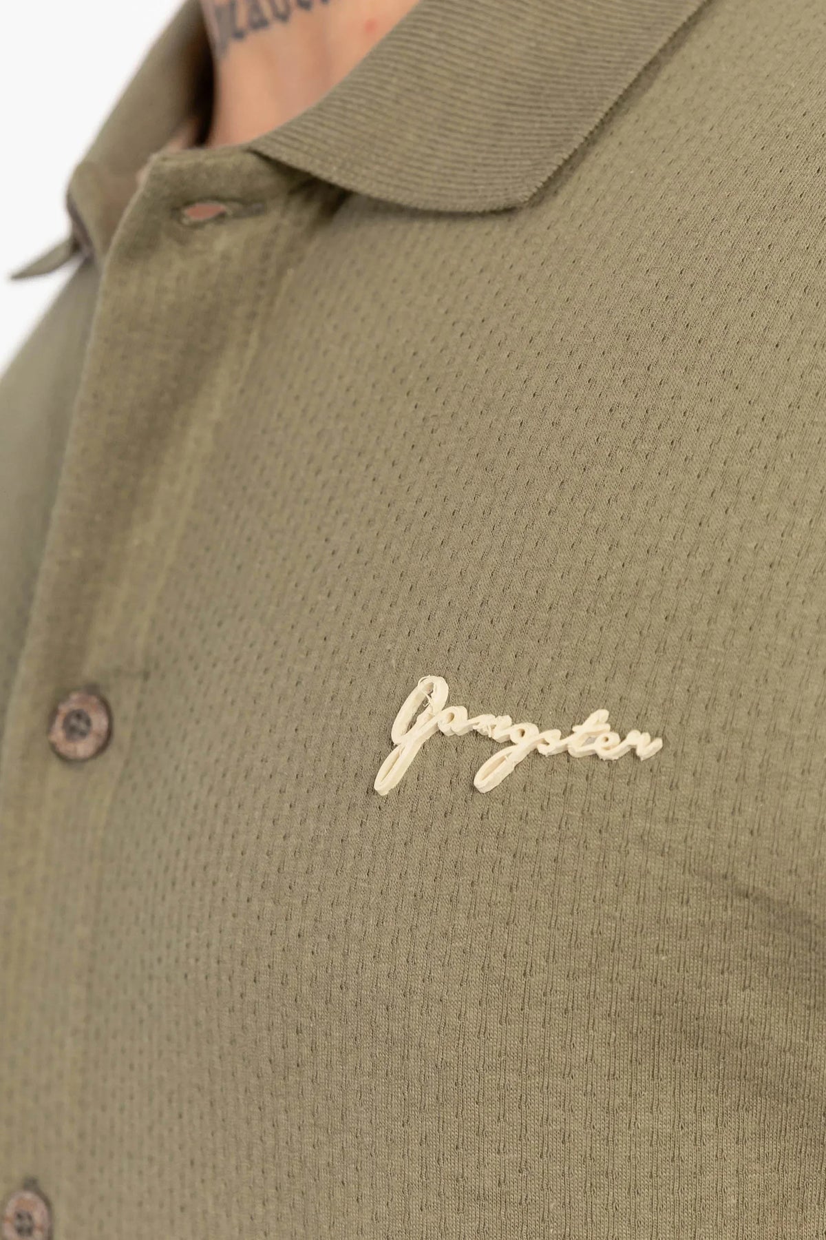 Camisa Camisa Textura California Verde - Gangster