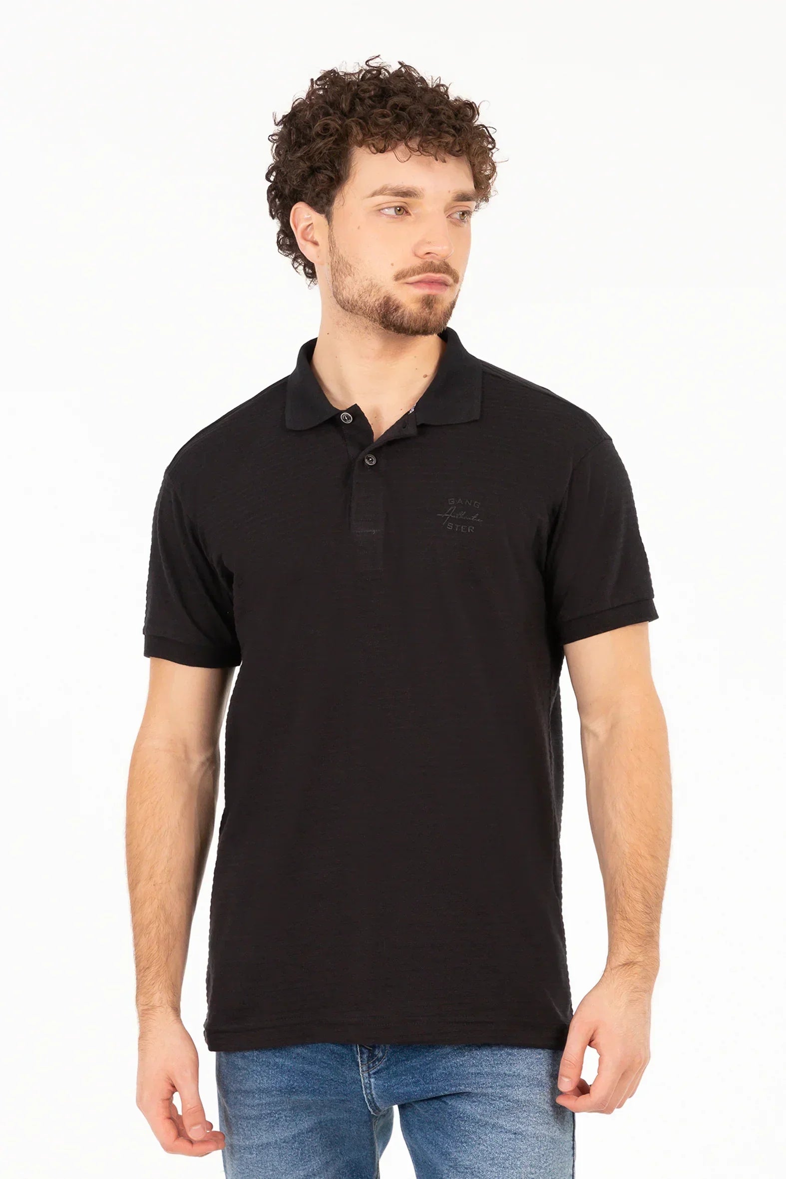 Polera Polo Pershing Negro - Gangster