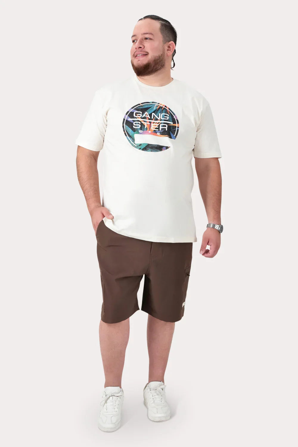 Plus Polera MC Basica Vine Blanco - Gangster