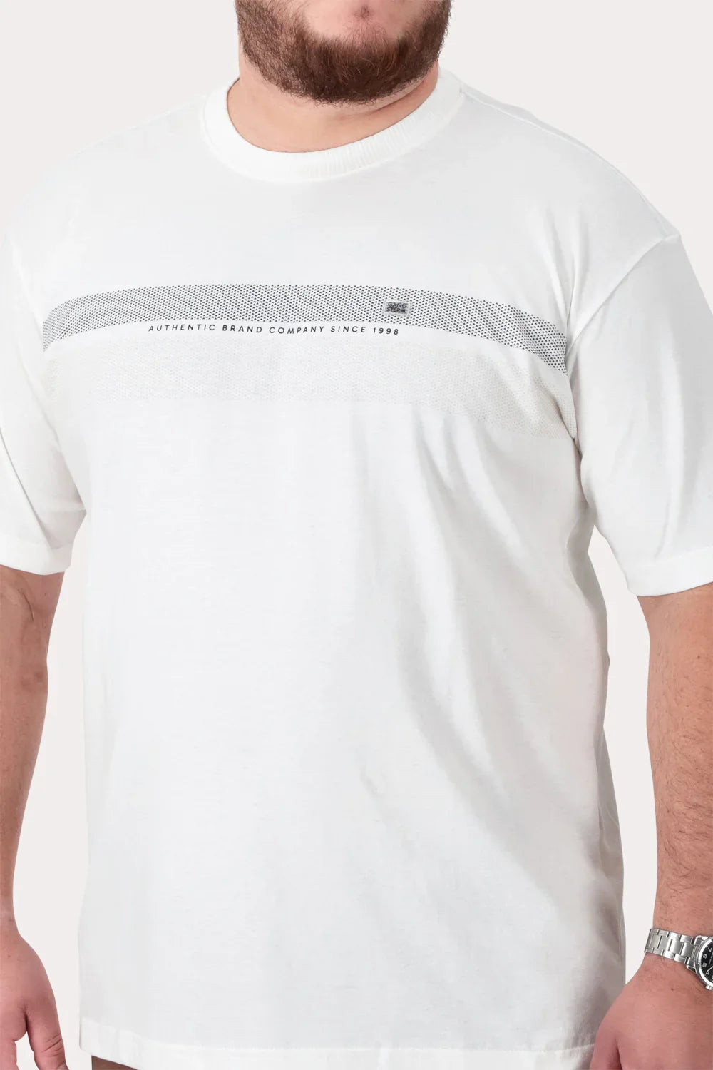 Plus Polera MC Basica Latic Blanco - Gangster