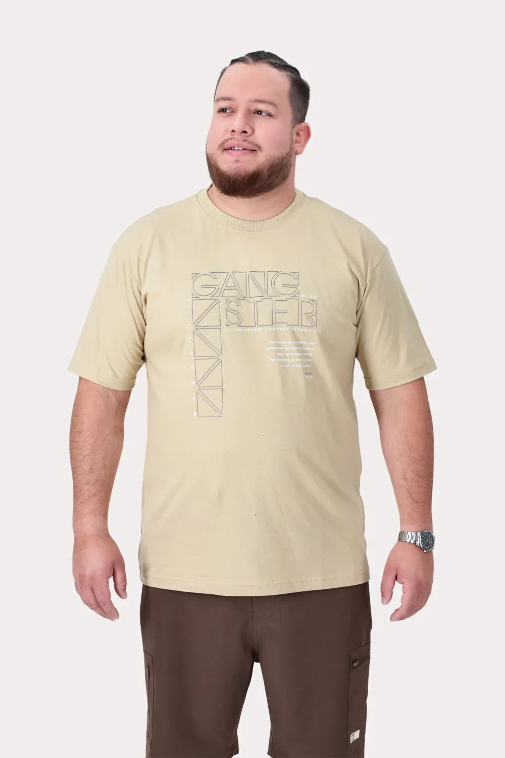 Plus Polera MC Basica Compton Beige - XL