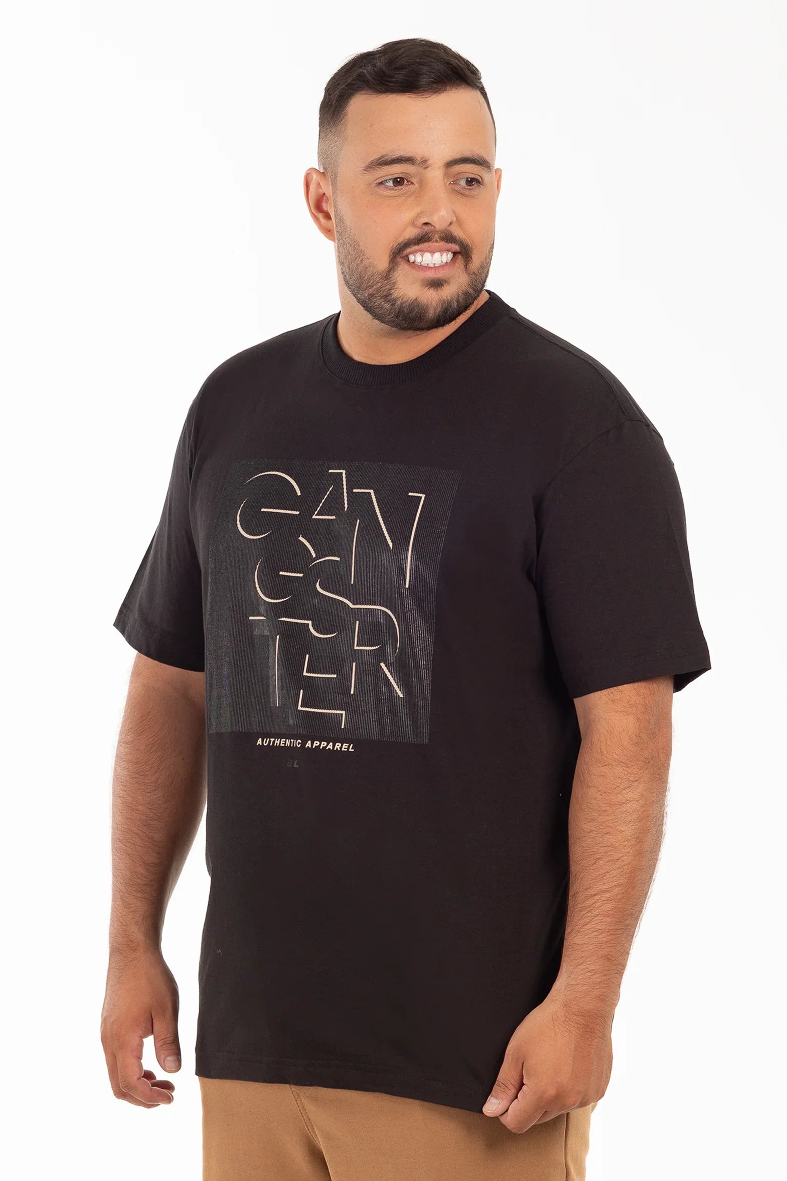 Plus Polera MC Basica Pacific Negro - Gangster