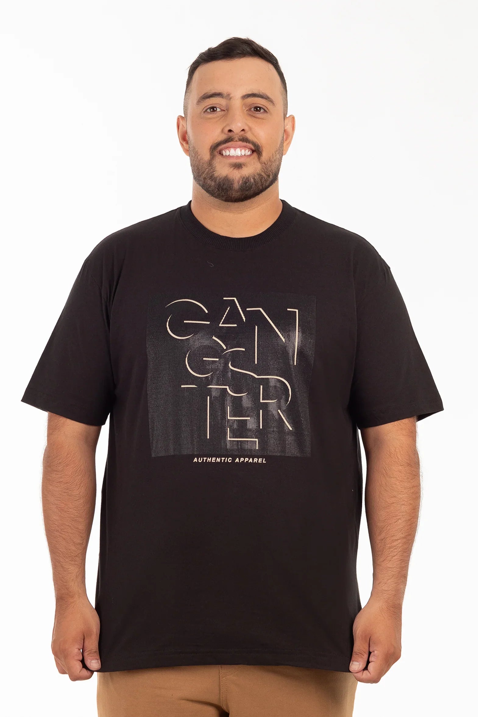 Plus Polera MC Basica Pacific Negro - Gangster