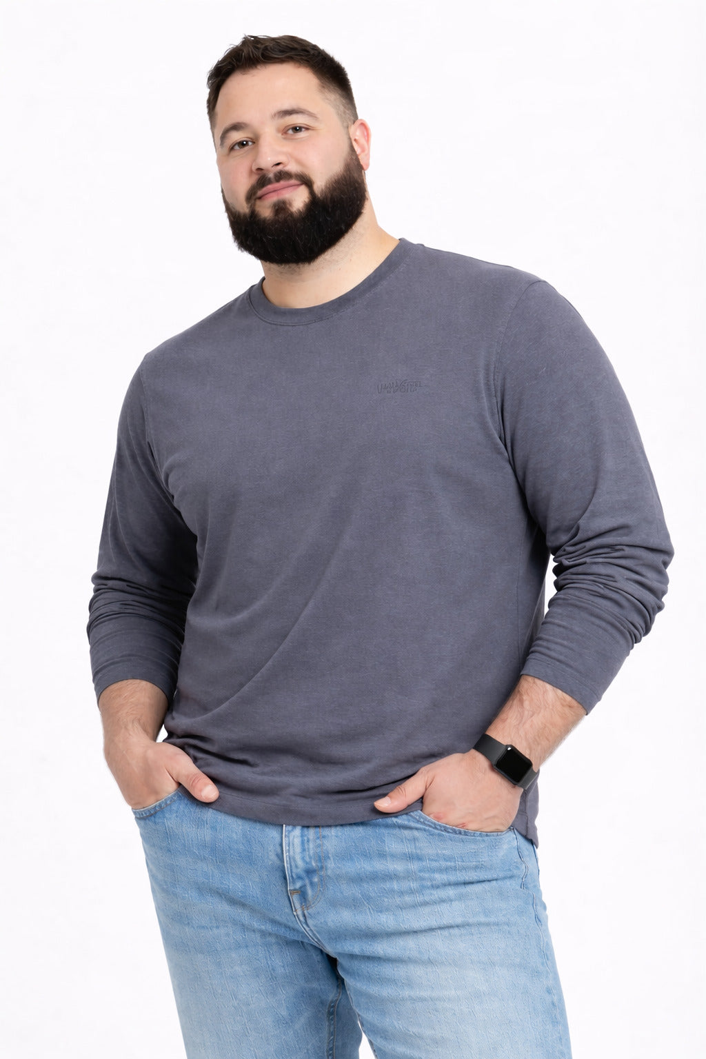 Plus Polera ML Field Gris - 2XL
