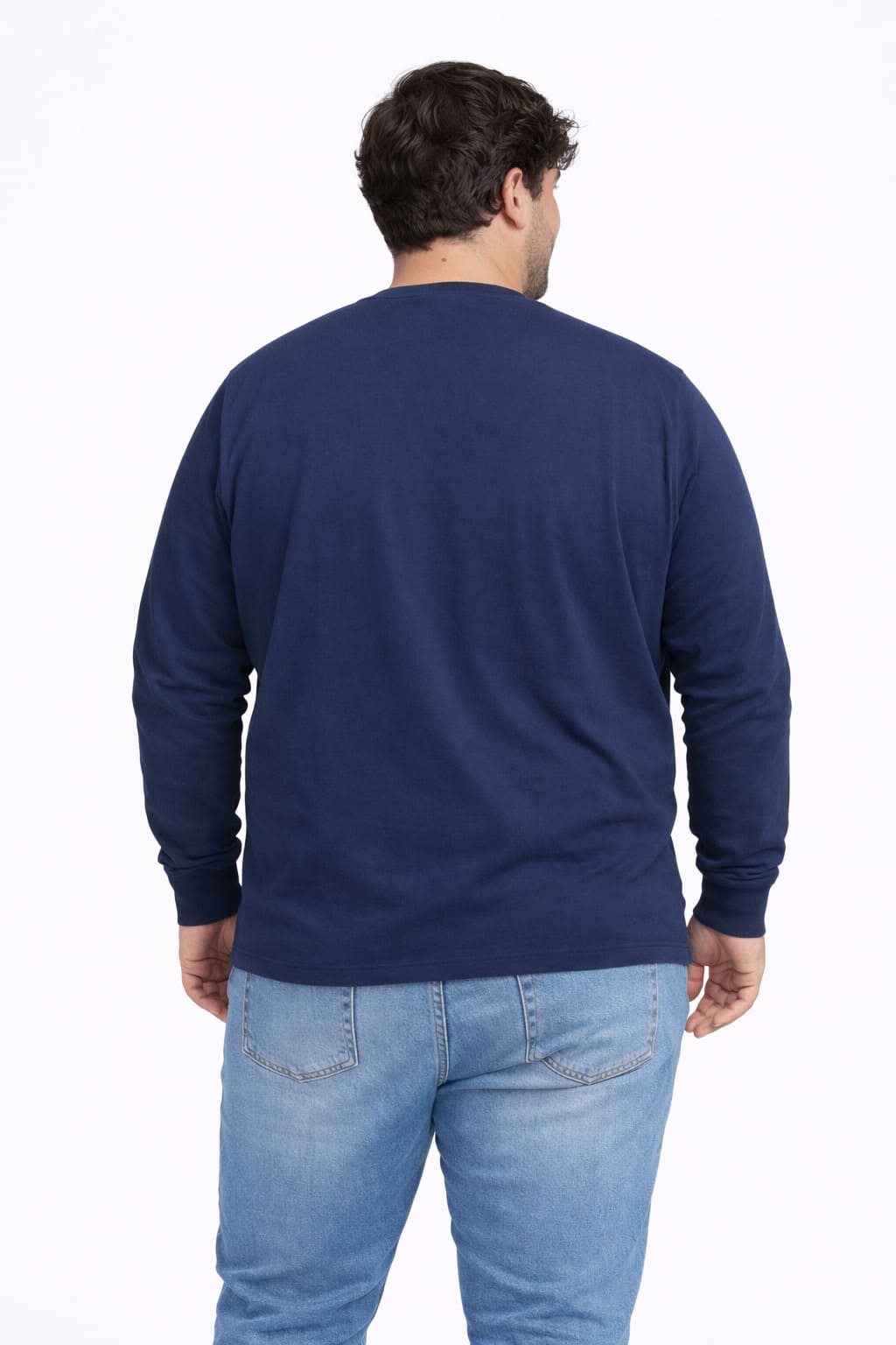 Plus Polera ML Field Azul Marino-2