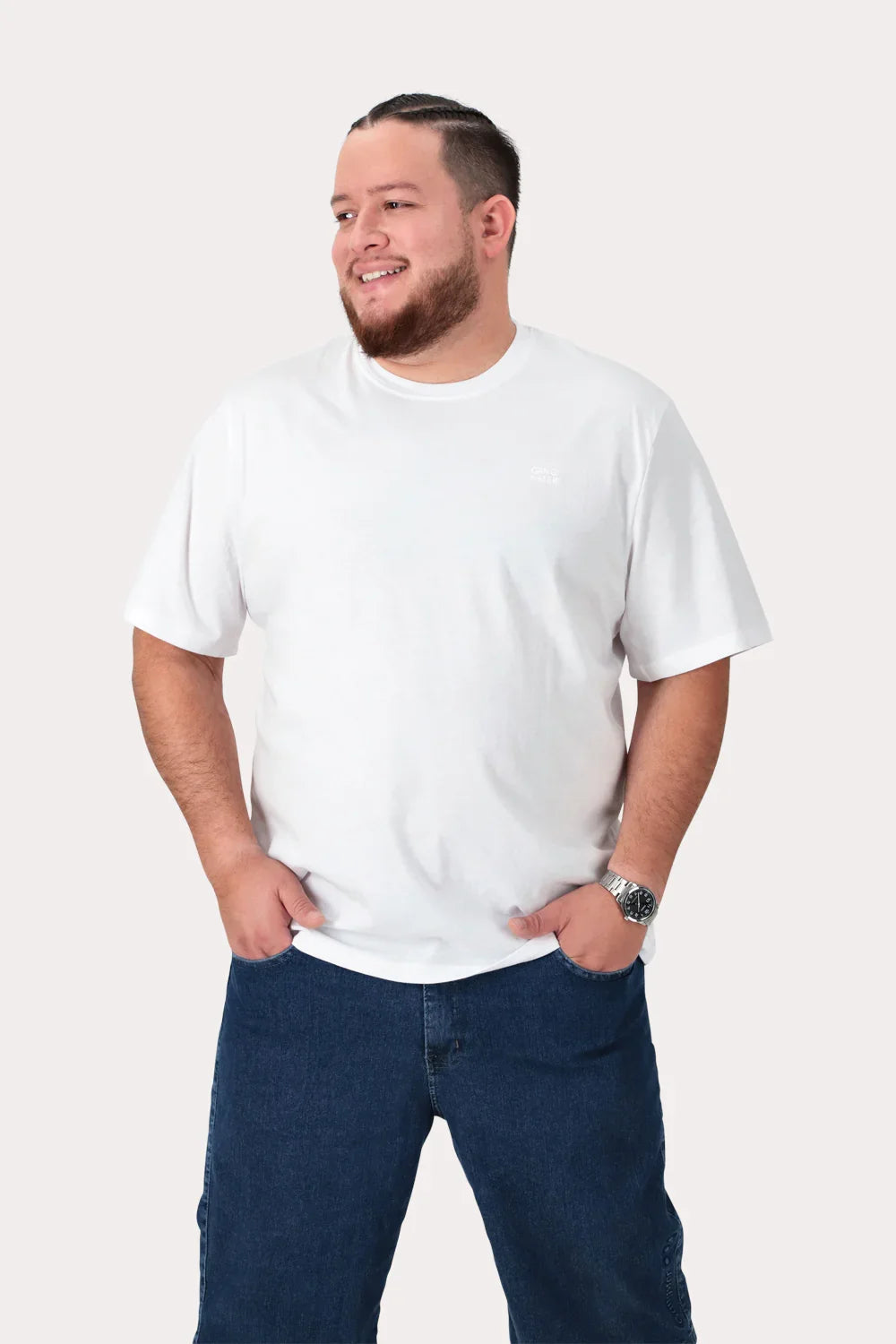 Plus Polera MC Basica Grand C Blanco - Gangster