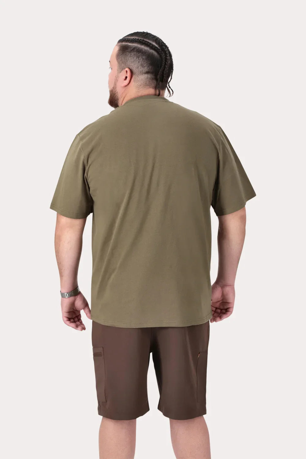 Plus Polera MC Basica Colombus Verde Militar - Gangster