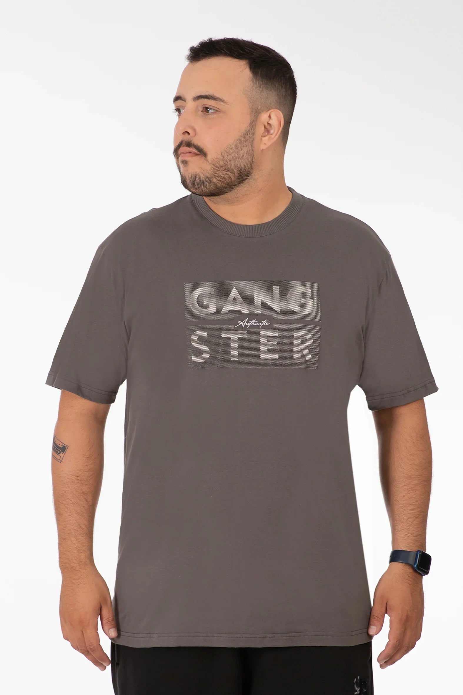 Plus Polera MC Basica Santa Gris - Gangster