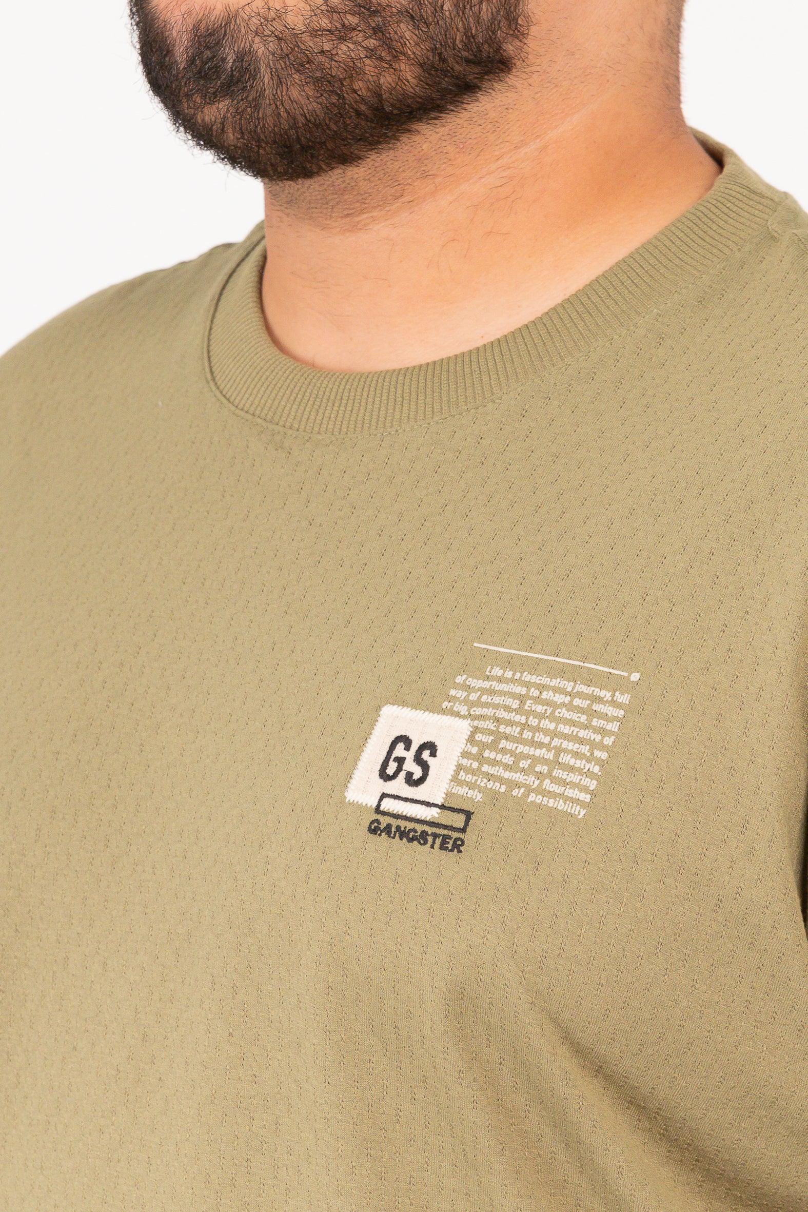 Plus Polera MC Textura Ranch Verde - Gangster