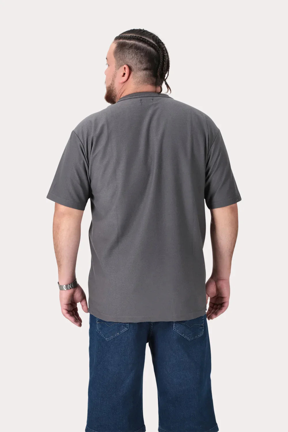 Plus Polera MC Textura Fenway Gris - Gangster
