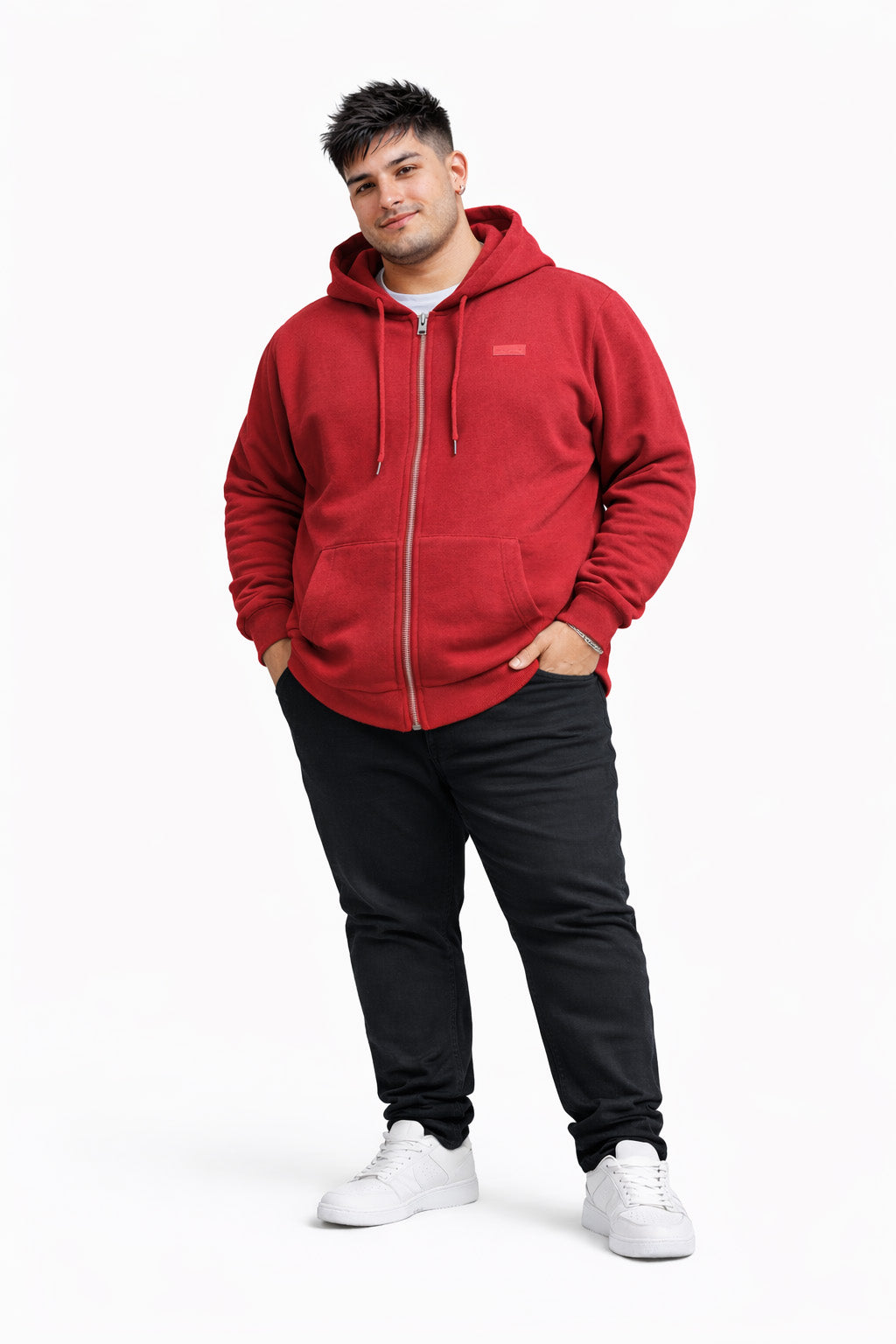 Plus Poleron Fullzipper Link Rojo-4