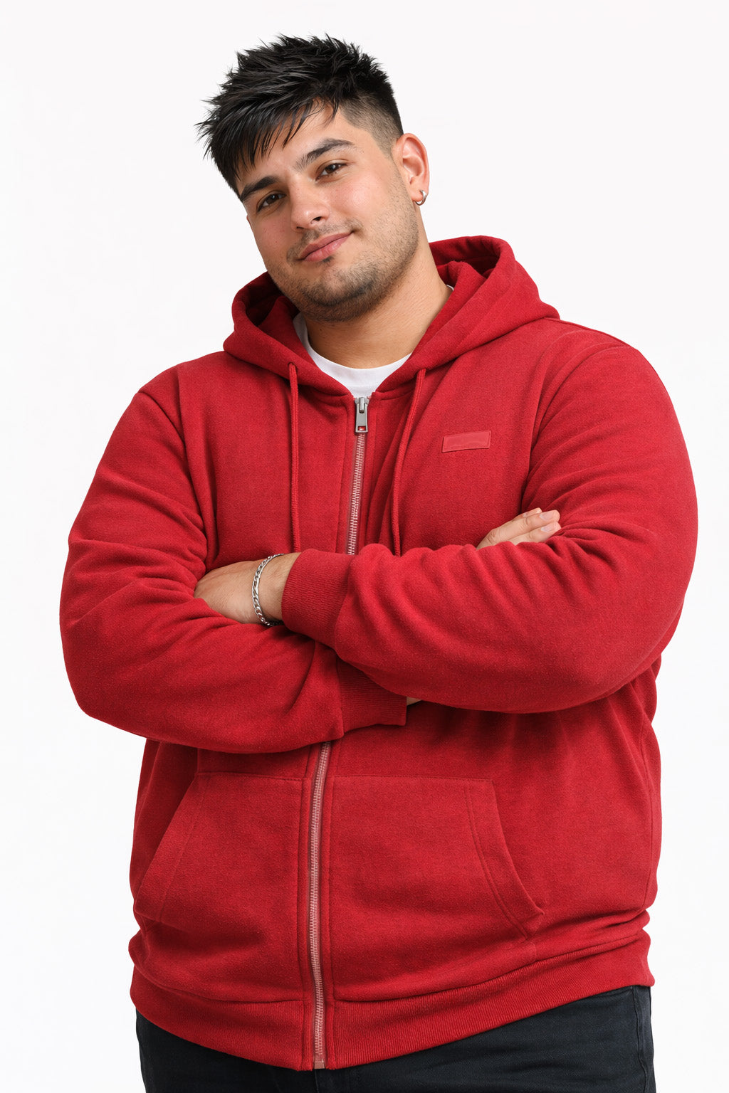 Plus Poleron Fullzipper Link Rojo - 2XL