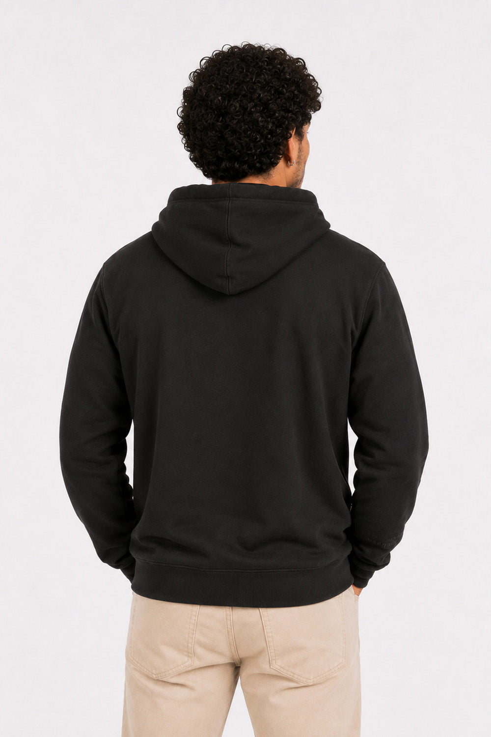 Plus Poleron Full Zipper Fleece Ouut Negro Gangster-2