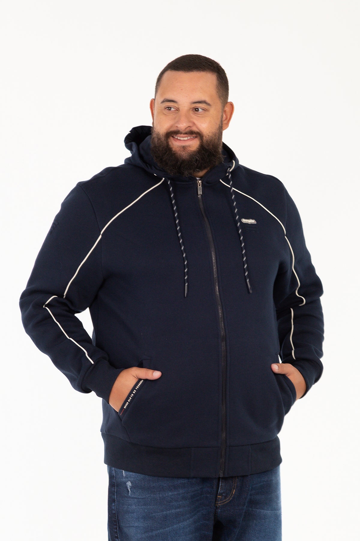Plus Poleron Fullzipper Connect Aziul Marino-4
