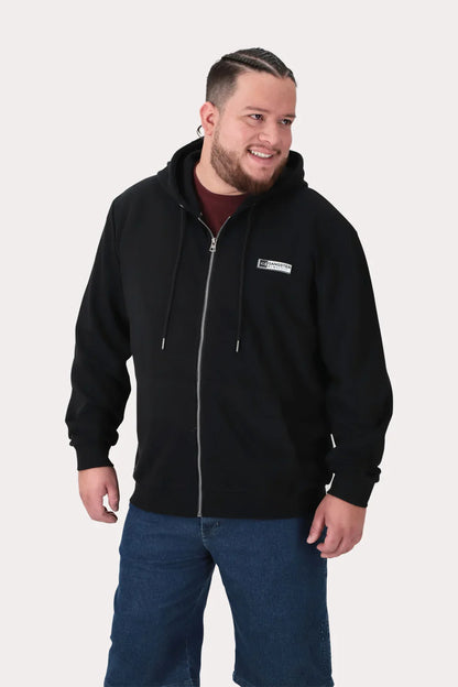 Plus Poleron Fullziper Fleece Logan Negro - Gangster