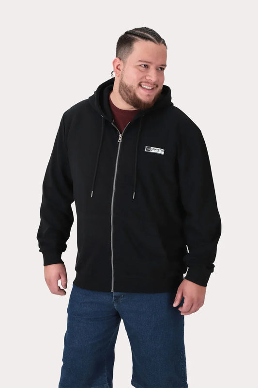 Plus Poleron Fullziper Fleece Logan Negro - Gangster