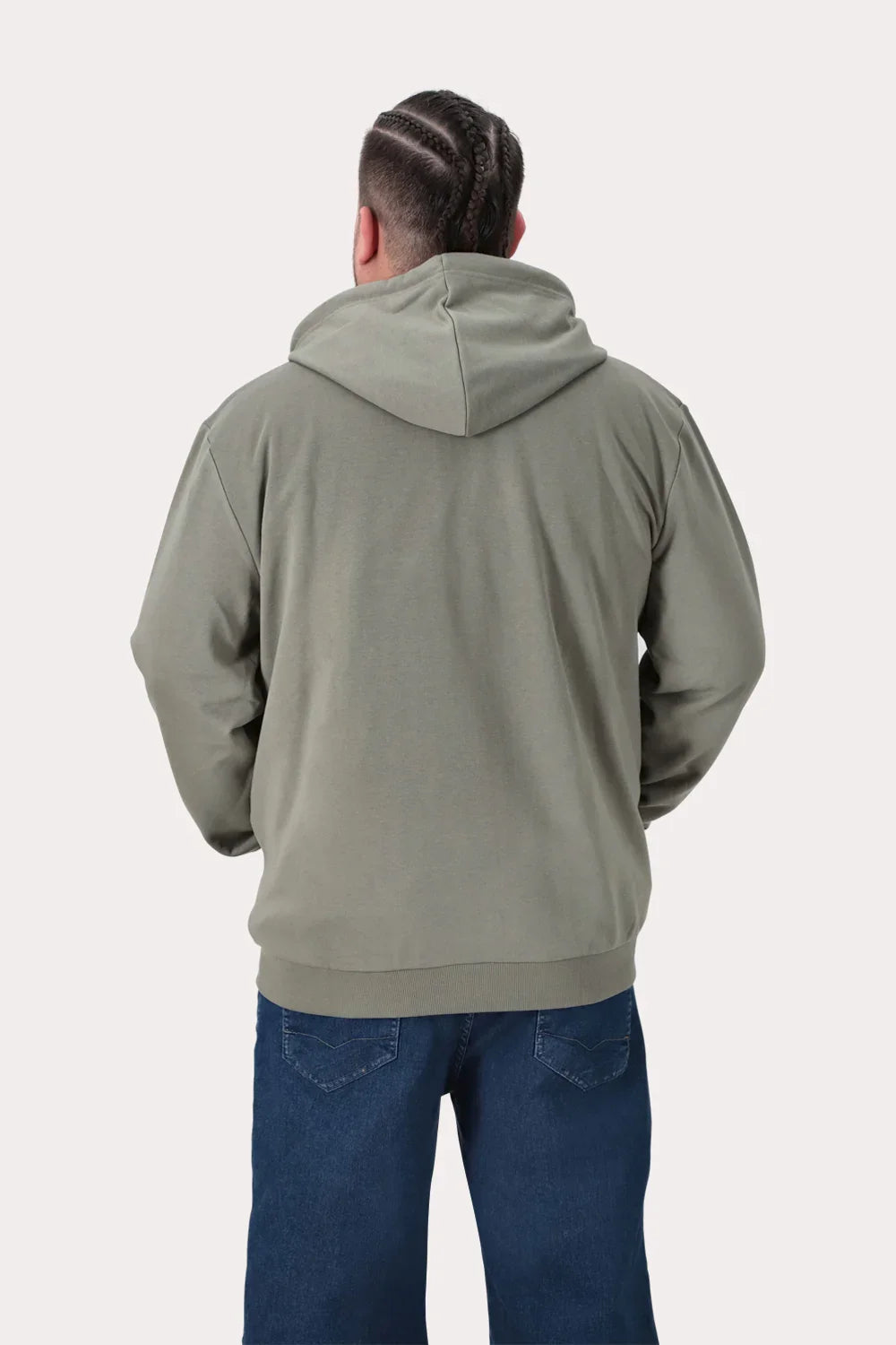 Plus Poleron Fullziper Fleece Damen Verde Militar - Gangster