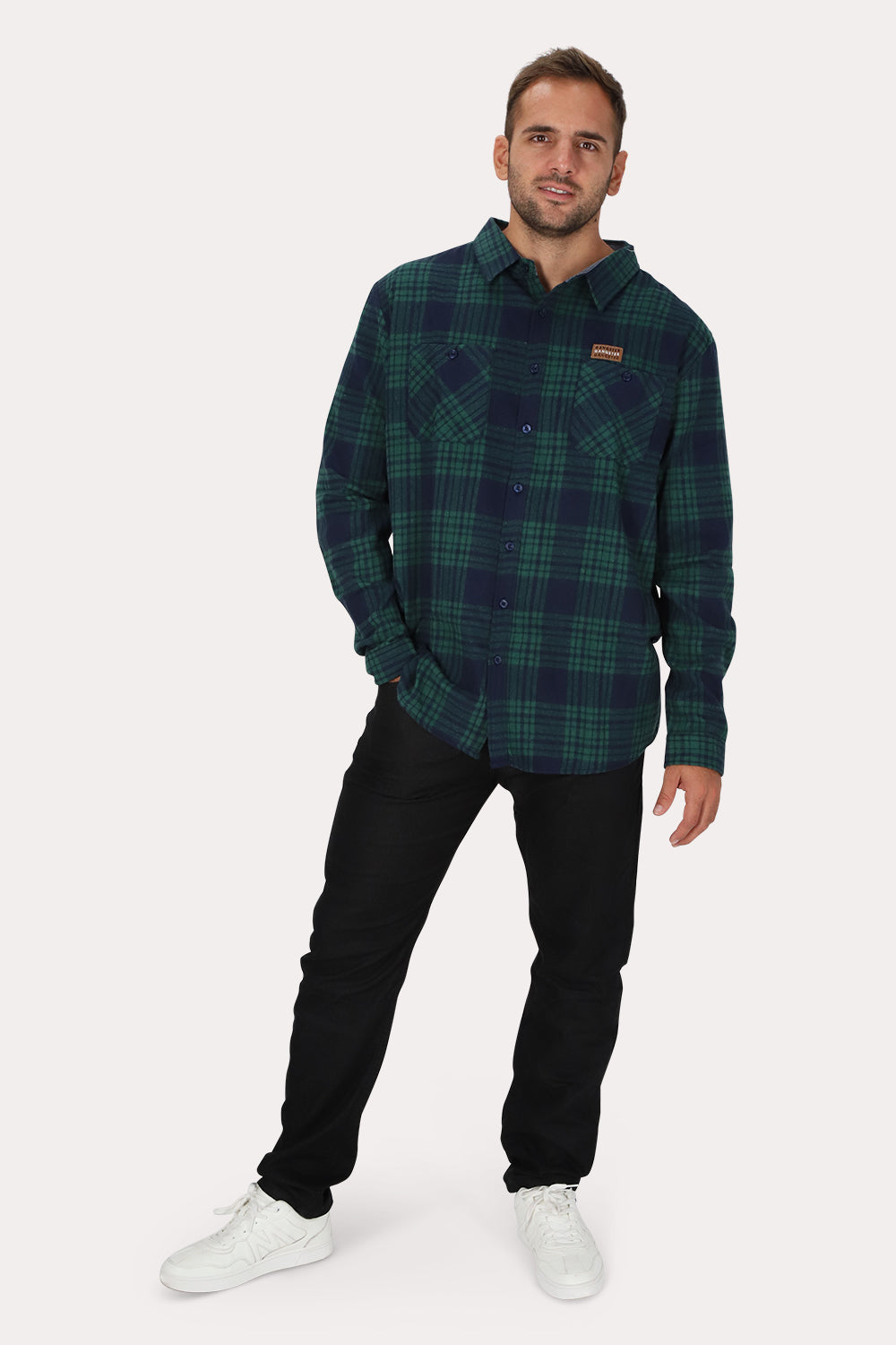 Plus Camisa ML Evergreen Verde Gangster-3