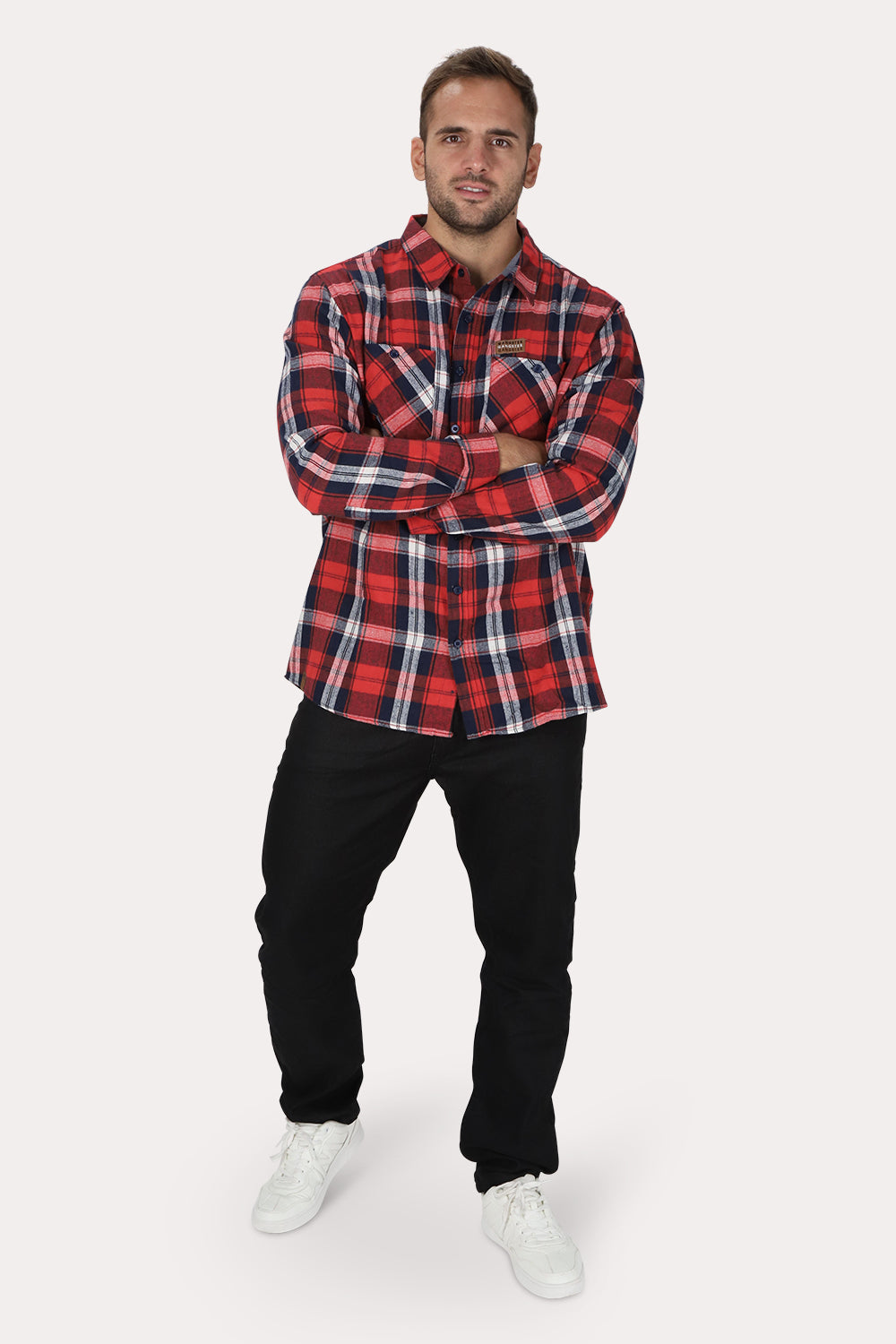 Plus Camisa  ML Franela  Fireside Rojo Gangster-4