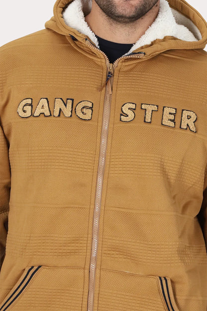 Plus Poleron Full Zipper Jacquard Sherpa Solaris Naranjo Gangster
